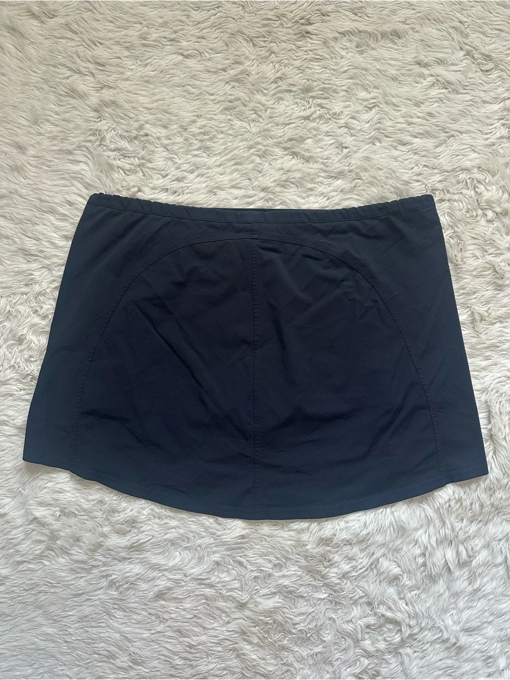 Alo Yoga In The Lead Skirt Mini Skort Adjustable Waistband Athleisure Black
